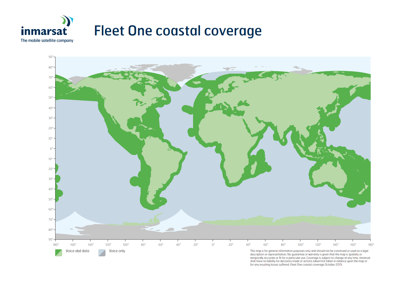 Inmarsat Fleet One Coastal Coverage Map